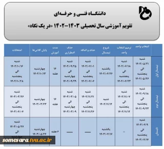 تقویم آموزشی سالتحصیلی 1403-1402